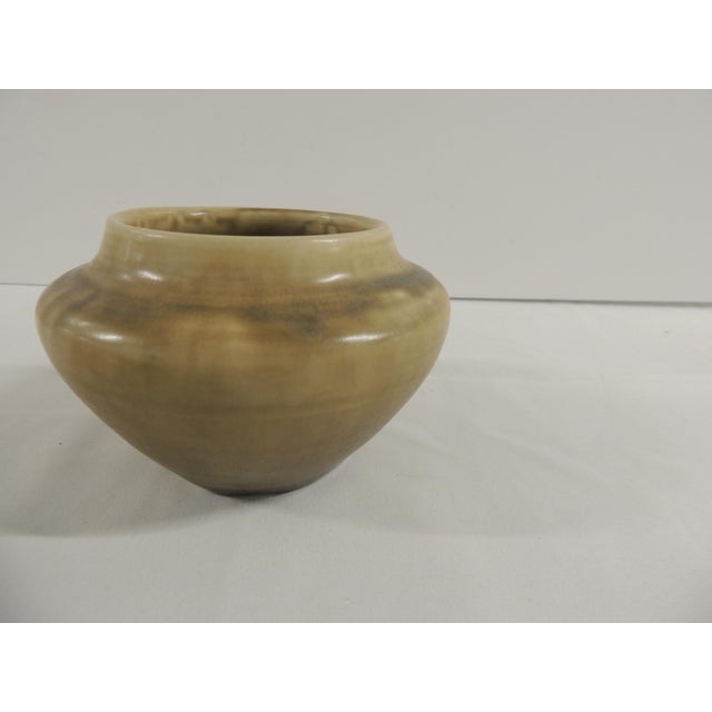Vintage Small Glazed Art Pottery Vase For Sale - Image 4 of 5