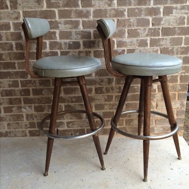Vintage MidCentury Bar Stools A Pair Chairish