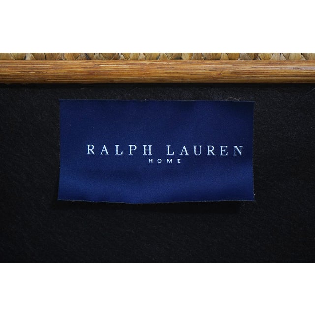 Ralph Lauren Wicker Woven Upholstered Stool For Sale - Image 10 of 10
