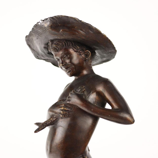 Fisherman Figure by Giovanni Varlese For Sale - Image 4 of 9