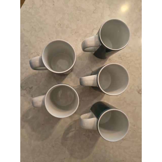 Dansk Bistro Style Cups, Vintage Pattern Gridlock - Set 5 For Sale - Image 6 of 7