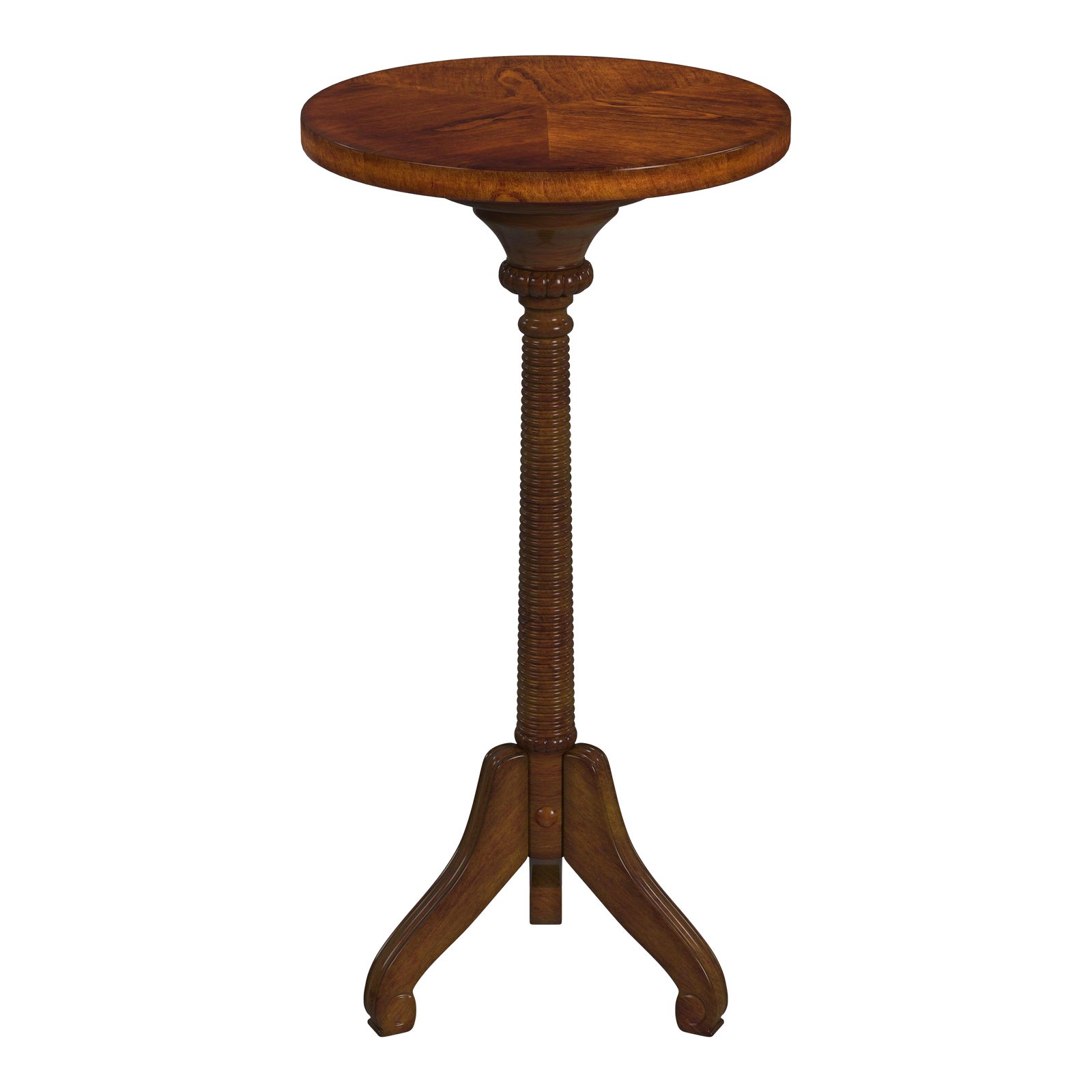 Florence Pedestal Accent Table, Dark Brown Chairish