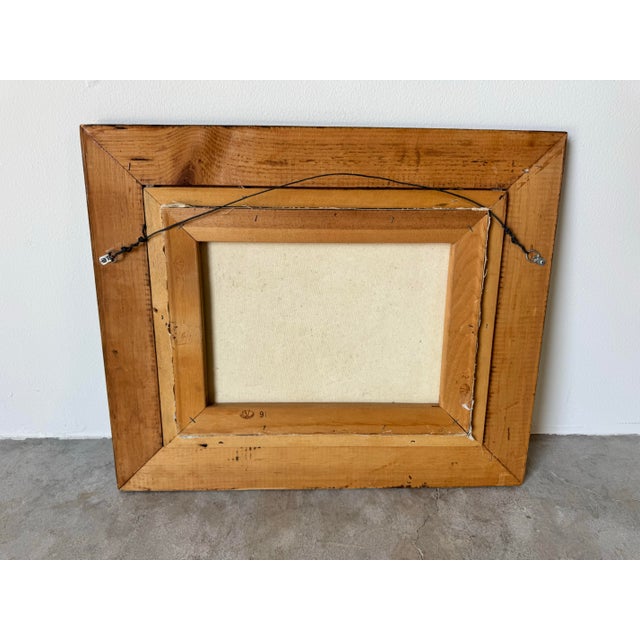 Vintage Lovey Original Still Life Oil Painting on Canvas, Framed For Sale - Image 10 of 10