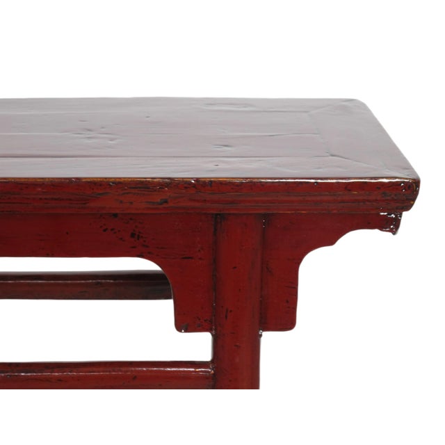 Small Red Antique Stairway Table For Sale In Greensboro - Image 6 of 8