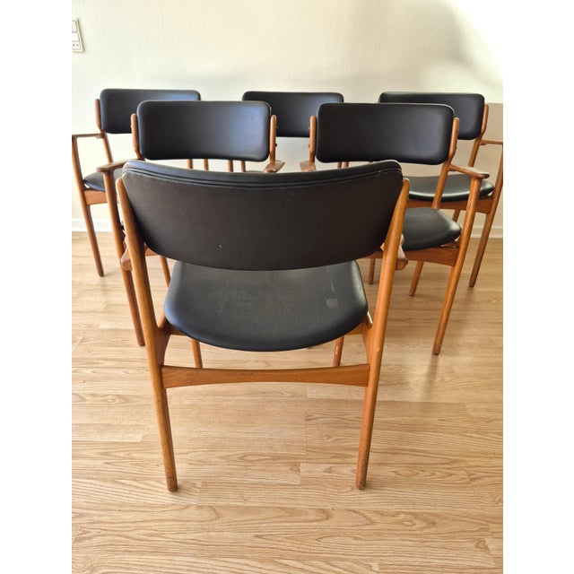 Vintage OD50 Teak Armchairs by Erik Buch for Ørum Møbelfabrik, 1960s, Set of 6 For Sale - Image 3 of 7