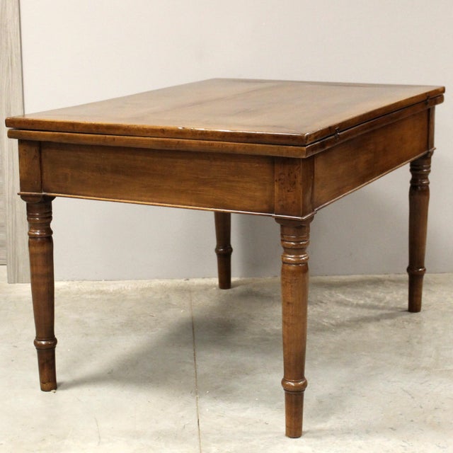 Italian Charles X Extendable Table in Walnut For Sale - Image 14 of 14
