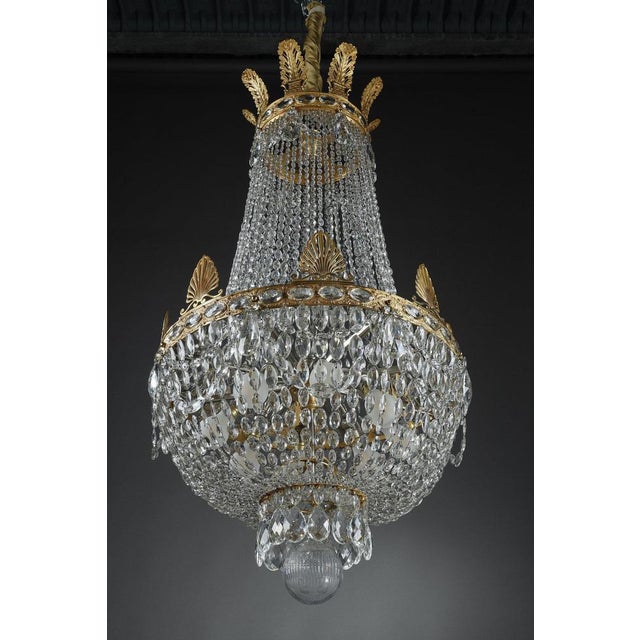 Late 19th Century Empire Style Balloon Chandelier with Pendants, 1870 For Sale - Image 5 of 18