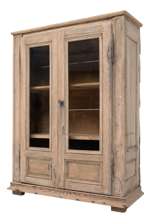 Two-Door Walnut Display Cabinet, 1880