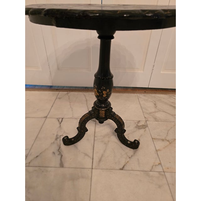 Mid Century Era Exotic Shell Flip Top Table For Sale - Image 4 of 11