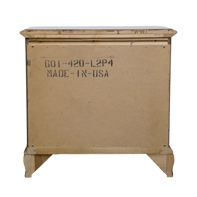 American Drew Solid Cherry Traditional Style 32" Serpentine Front Three Drawer Nightstand 601-420 For Sale - Image 10 of 14