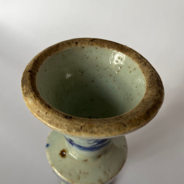 Antique Chinese Porcelain Oil Lamp For Sale - Image 6 of 8