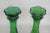 Mid-Century Modern Avon Emerald Green Glass Flower Stoper Empty Perfume Bottles a Pair For Sale - Image 3 of 12