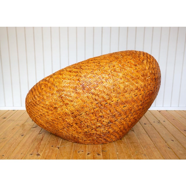 Sculptural French Mushroom Lounge Chairs in Rattan, 1970s, Set of 2 For Sale - Image 16 of 18