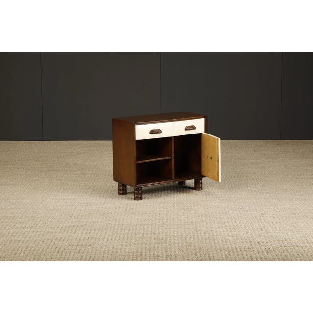 1950s Goatskin Petite Cabinet Attributed to Osvaldo Borsani, 1950s Italy, Restored For Sale - Image 5 of 12