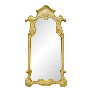 Vintage Italian Florentine Carved Sculpted Giltwood Cream and Gold Wall Mirror