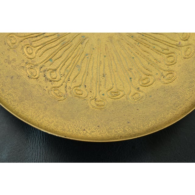 Early 20th Century Tiffany Studios New York ‘Sea Anemone’ Bronze Doré Footed Tazza or Compote Dish For Sale - Image 5 of 11