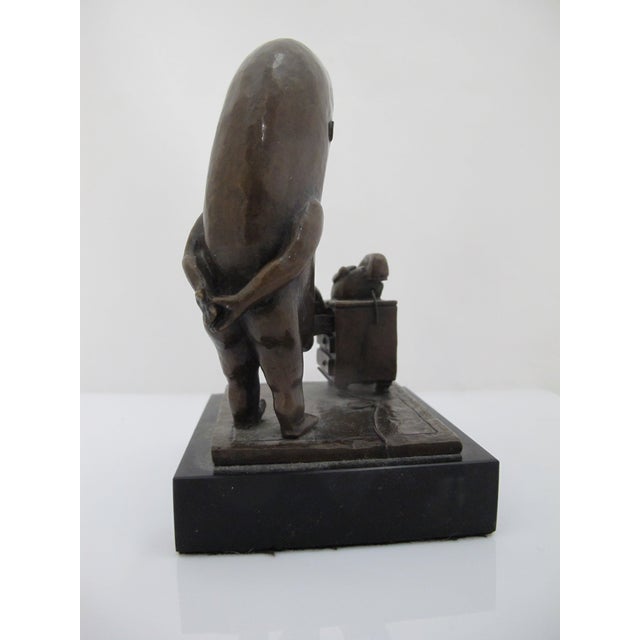 Sergio Bustamante Mexico Bronze Sculpture Moon in Love Waiting on Phone Call For Sale In Portland, OR - Image 6 of 11