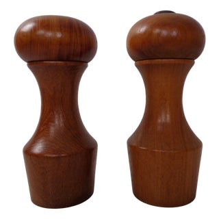 Mid-Century Teak Salt Shaker and Pepper Mill by Zassenhaus, 1960s, Set of 2, Set of 2 For Sale