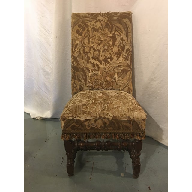Wood Antique Louis XVIII Period Side Chairs With 19th Century Upholstery - a Pair For Sale - Image 7 of 8