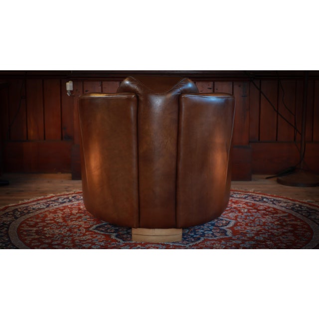 Early 21st Century Halo Mars Aviator Rocket Club Armchair in Cigar Brown Leather from Timothy Oulton, 2010s For Sale - Image 5 of 16