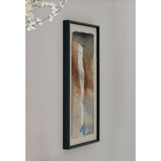 Abstract Abstract Paint on Gauze, Framed, by Diane Petry For Sale - Image 3 of 17