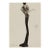 Vintage French Fashion Art Print – Art Deco Woman in Brown, 36" X 48" For Sale