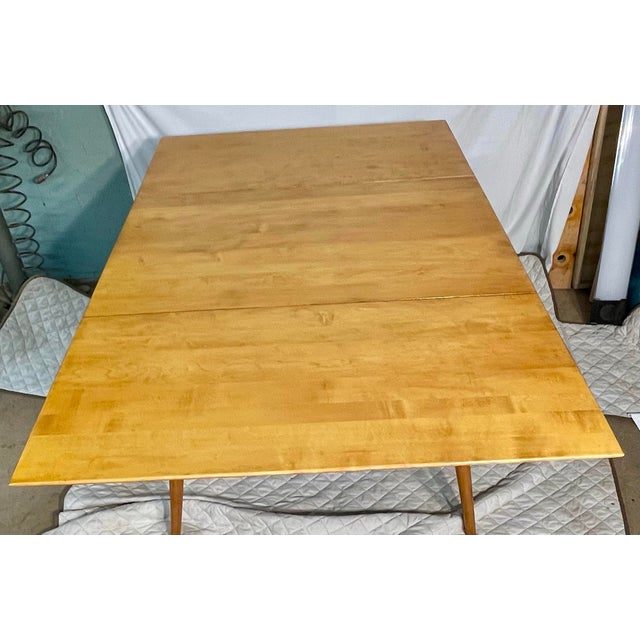 1960s Paul McCobb Style Midcentury Maple Drop Leaf Table For Sale - Image 6 of 12