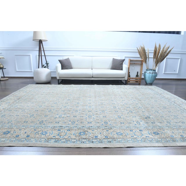 Vintage Persian Hand-Knotted area rug is a semi-antique vintage area rug. The ' 70s Eastern region of Anatolian's unique...