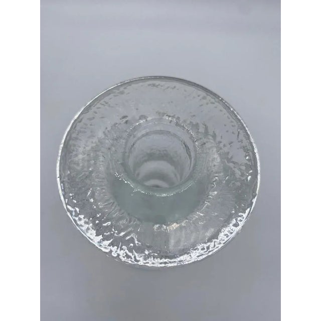 Glass Mid Century Timo Sarpaneva for Iittalia Glass "Festivo" Candlestick Holders - Pair For Sale - Image 7 of 8