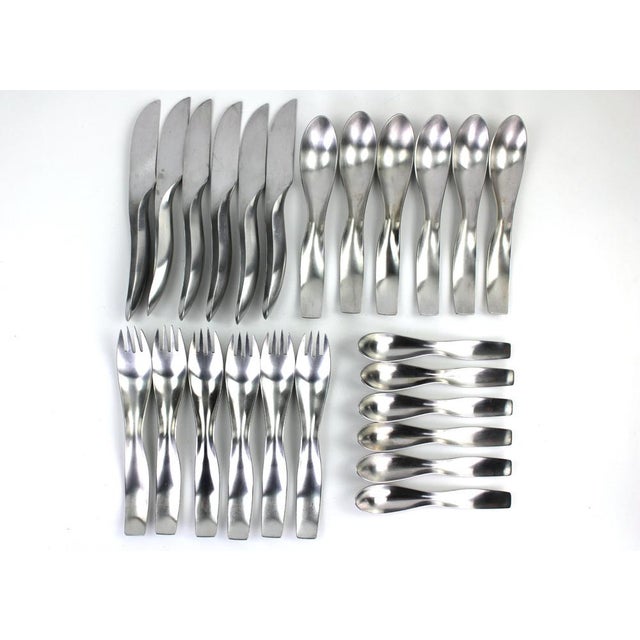 Model 7000 Danube Cutlery by Janos Megyik for Amboss, 1970s, Set of 24 For Sale - Image 18 of 18