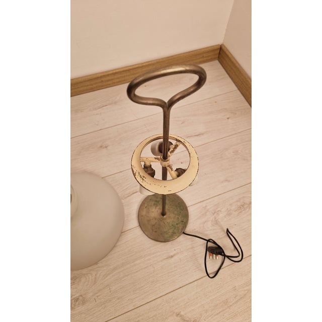 Brown Arenzano LTA3 Table Lamp in Burnished Brass and Opaline Glass by Ignazio Gardella for Azucena, 1956 For Sale - Image 8 of 17