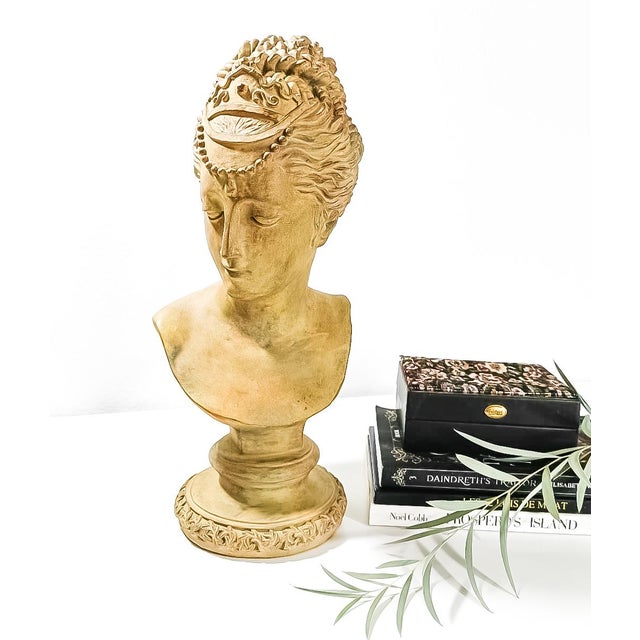 Neoclassical Neoclassical Greek Goddess Bust Sculpture For Sale - Image 3 of 9