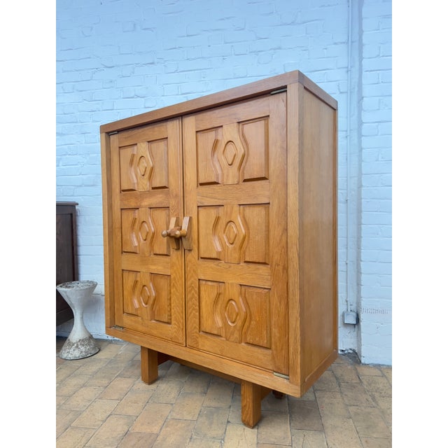 Wood Cabinet by Guillerme & Chambron for Votre Maison, 1960 For Sale - Image 7 of 7