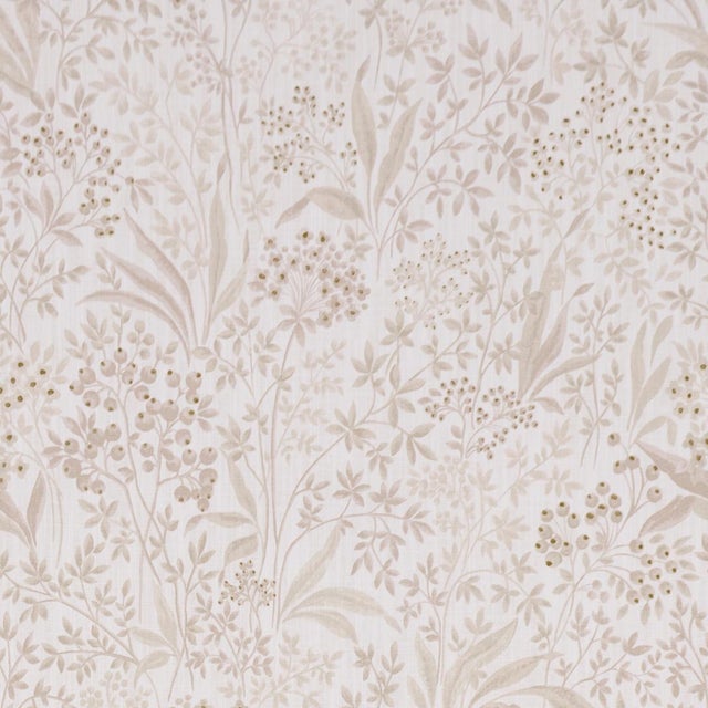 Sample - Boråstapeter Nocturne Fabric In Stone And Gold For Sale