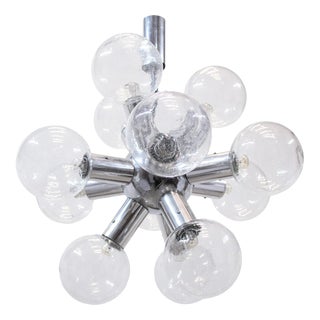 Sputnik Chandelier with Glass Balls and Chrome by J. T. Kalmar for Kalmar, 1970 For Sale