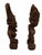 African Mid 20th Century Wooden Male and Female Ibeji Twin Figures; Carved by Yoruba People of Nigeria - Set of 2 For Sale - Image 3 of 4