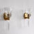 Metal Italian Murano Crystal Glass and Brass Wall Sconces, 1990s, Set of 2 For Sale - Image 7 of 18
