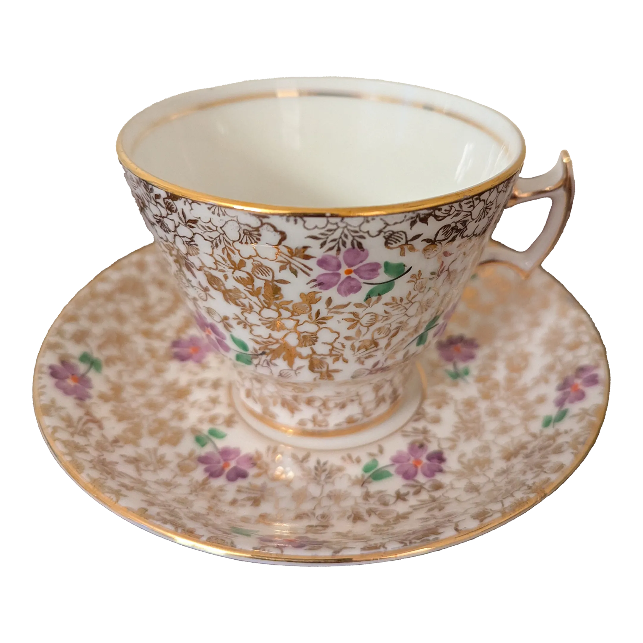Vintage Bone China Teacup and Saucer | Chairish