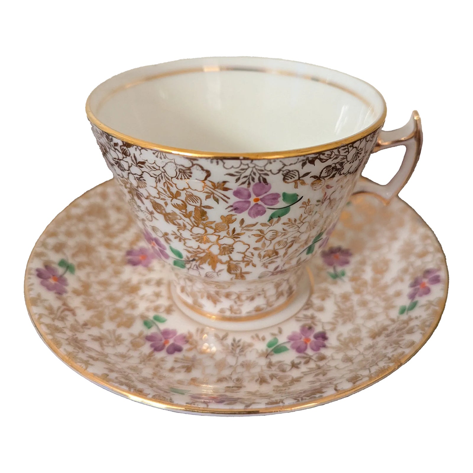 Vintage Bone China Teacup and Saucer | Chairish