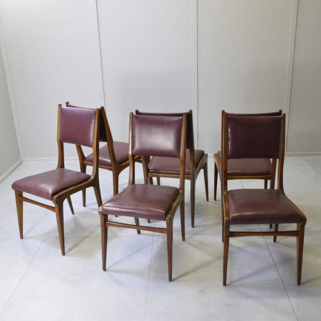 Chairs attributed to Carlo de Carli, 1950s, Set of 6 For Sale - Image 4 of 12