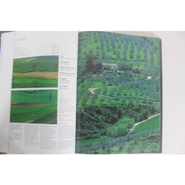 Paper 1995 Umbria Treading the Path of Art and Soul Green Linen Textured Hard Cover Coffee Table Book Italian Travel Reference With Dust Jacket Italy For Sale - Image 7 of 11