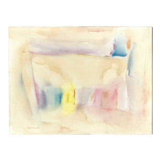 1960s Arthur Sembler Abstract Watercolor For Sale