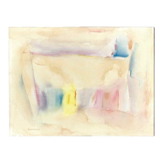 1960s Arthur Sembler Abstract Watercolor For Sale