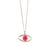 Red Evil Eye Pendant Positive Energy Sterling Silver Necklace For Sale - Image 4 of 7