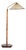 Art Deco Swedish Grace Floor Lamp in Birch and Brass with Original Shade from the 1940s by Paavo Tynell For Sale