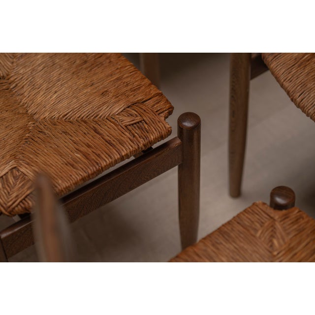 Mid-Century Wengé and Rattan Dining Chairs, 1970s, Set of 6 For Sale - Image 11 of 18