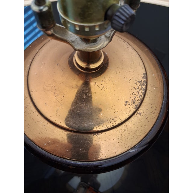 Glass Two Vintage Paul Hanson Tortoiseshell Glass Lamps For Sale - Image 7 of 12
