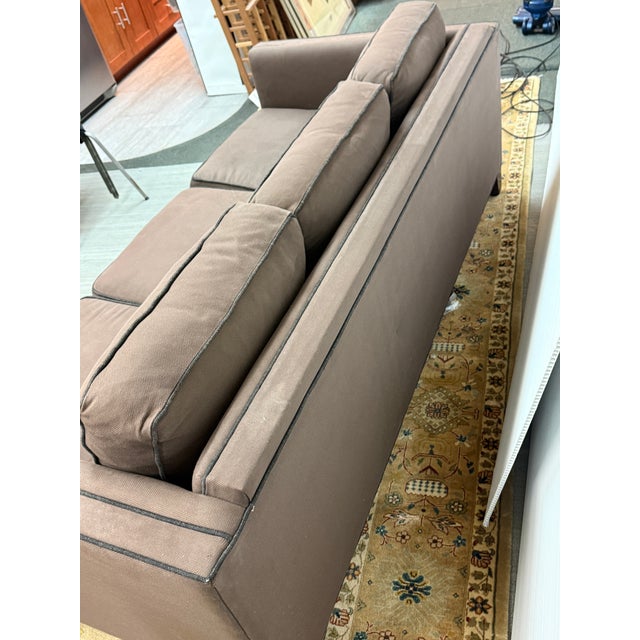 Mitchell Gold + Bob Wiilliams Contrast Trim Sofa For Sale - Image 9 of 12