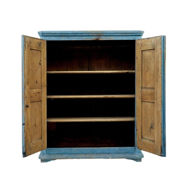 Swedish Painted Pine Cupboard, 1870s For Sale - Image 6 of 10