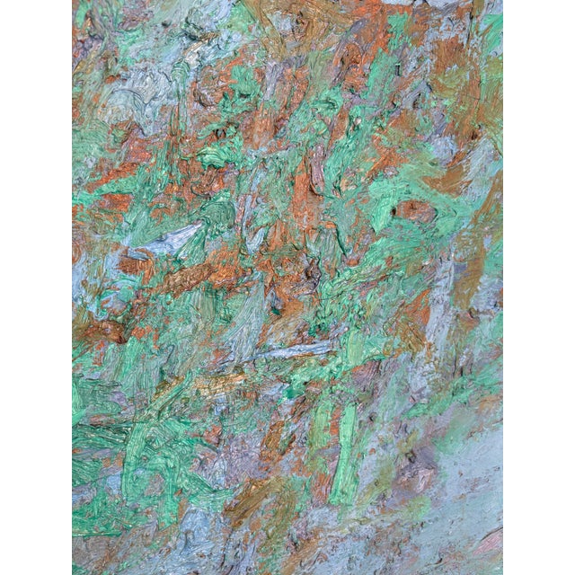 Textile 1960s Abstract Expressionist Impasto Oil Painting by Hilton Brown For Sale - Image 7 of 9